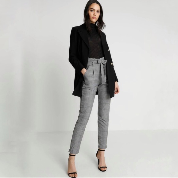 NWT GLEN CHECK PLAID PANT WITH SASH TIE BELT - Picture 4 of 5